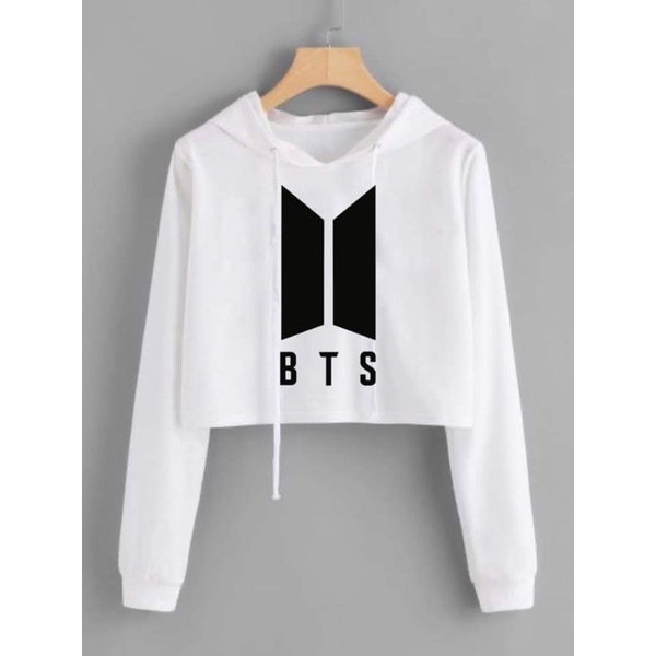 Bts crop top discount hoodie