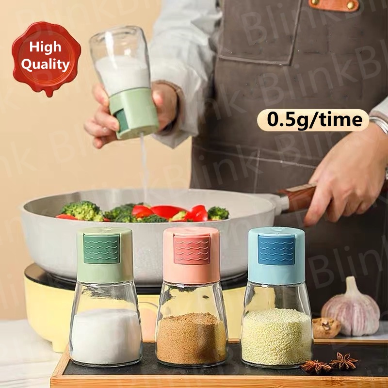 Adjustable Condiments Container Seasoning Bottle Salt Shaker Glass Jar