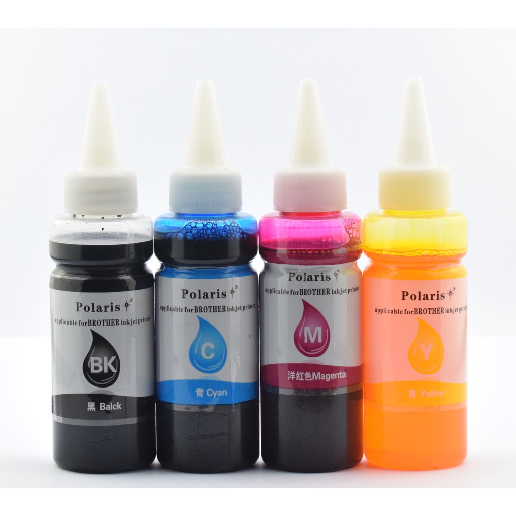 Brother Dye Ink 100mL 1 set ( Black, Cyan, Magenta, Yellow ) | Shopee ...