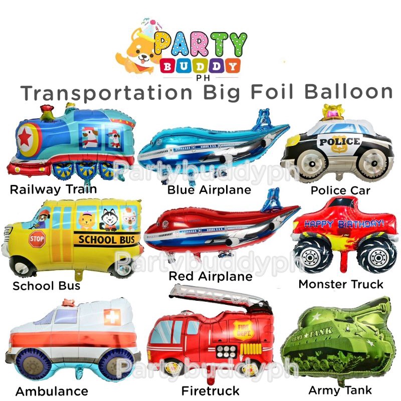 2ft BIG Transportation Car Truck Train Bus Ambulance Firetruck Army ...