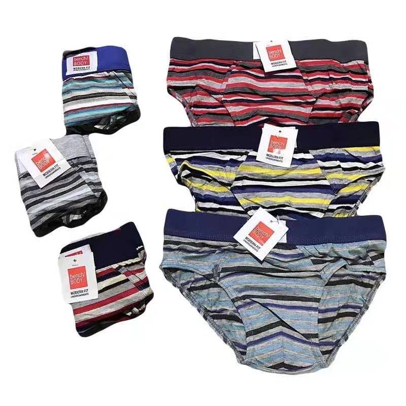 12&6Pieces Bench body Men's High Quality Underwear Cotton Stripe