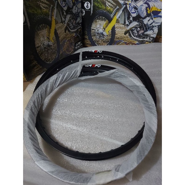 spd black rim 1.85 x18 / 1.60 x21 set front and rear | Shopee Philippines