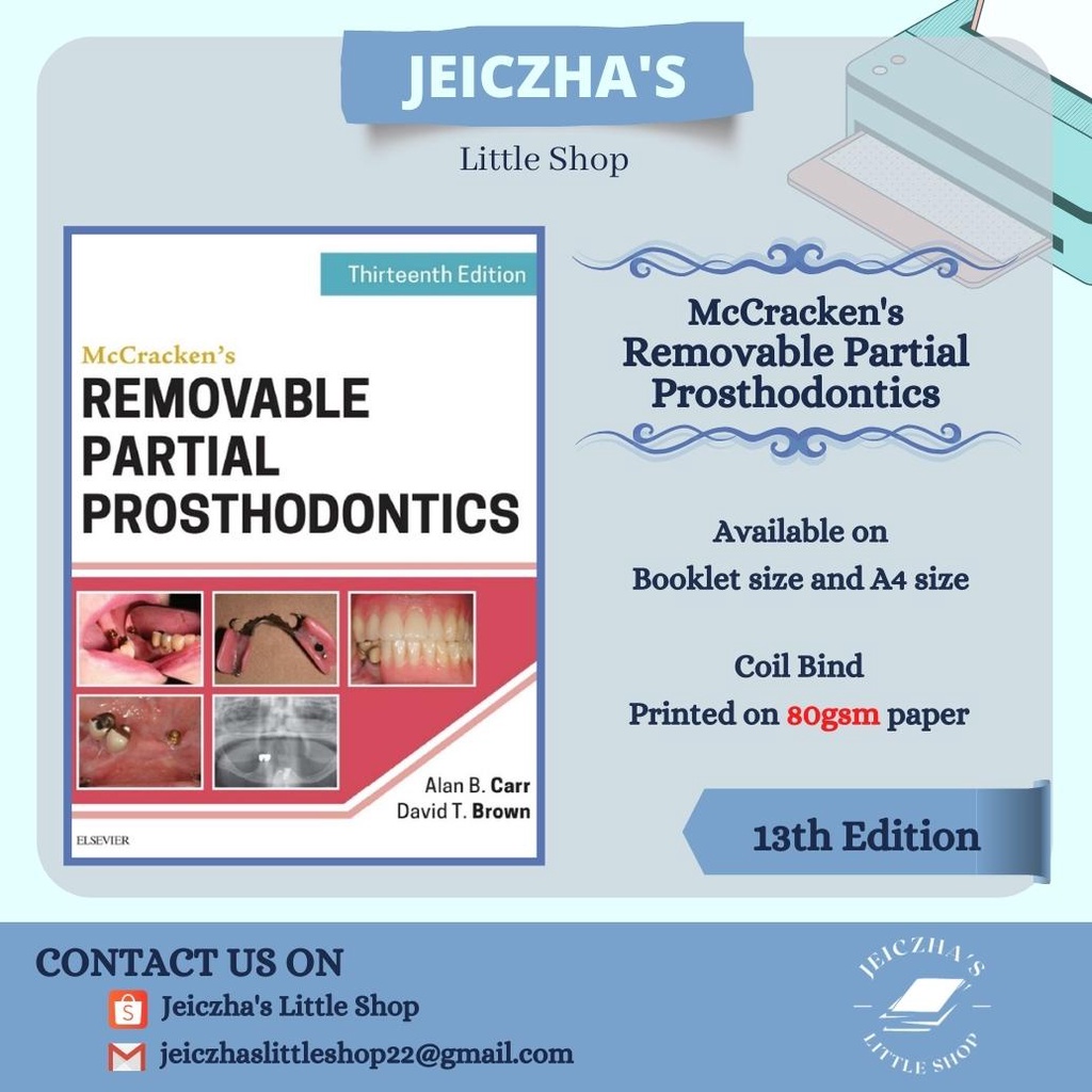 McCracken's Removable Partial Prosthodontics [13th Edition] Shopee