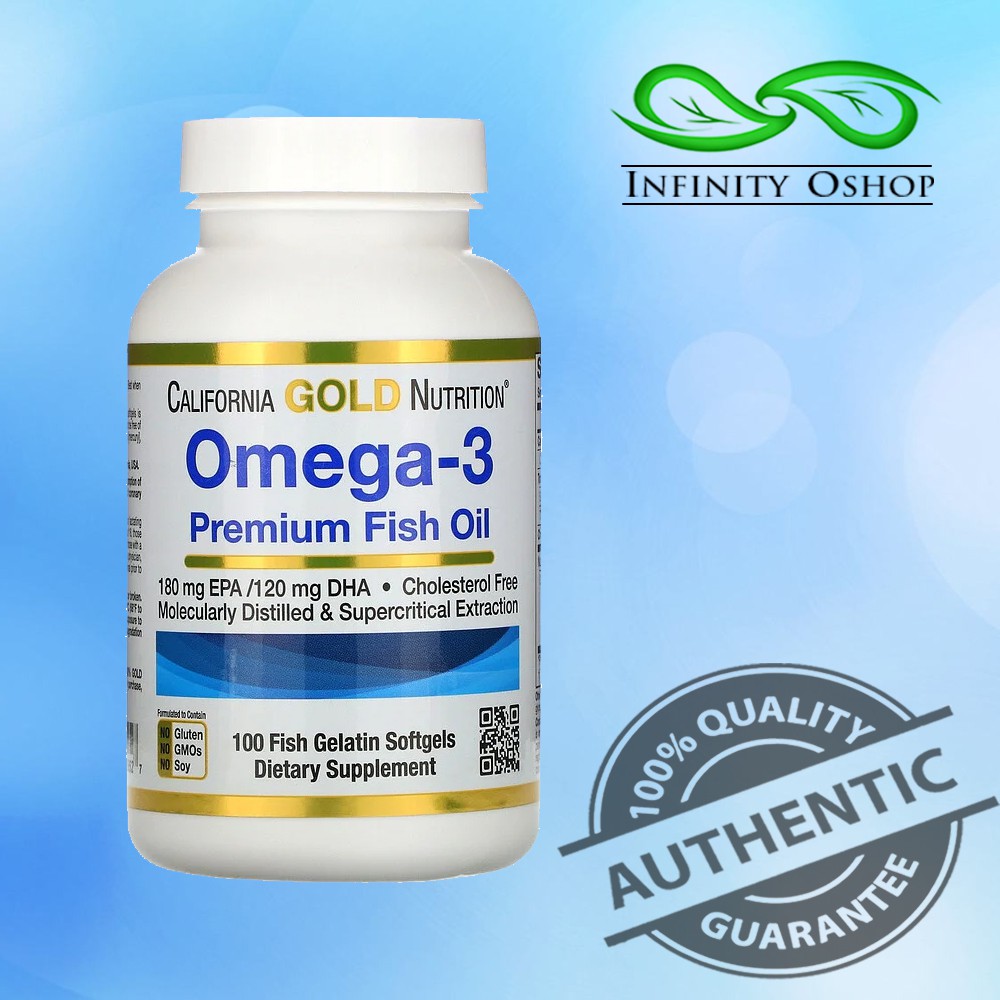 ONHAND - California Gold Nutrition - Omega-3, Premium Fish Oil, 100CT ...