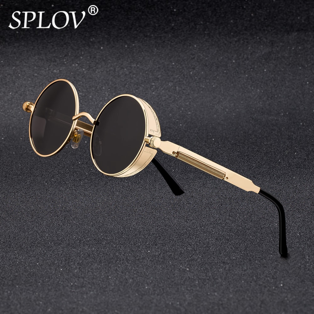 Wy Ting Vintage Round Polarized Sunglasses Retro Steampunk Sun Glasses for  Men Women Small Metal Circle Driving Glasses UV400 372