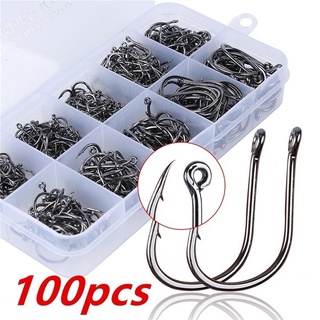 Rompin 50pcs/lot O'Shaughnessy 9255 Fishing Hooks Stainless Steel
