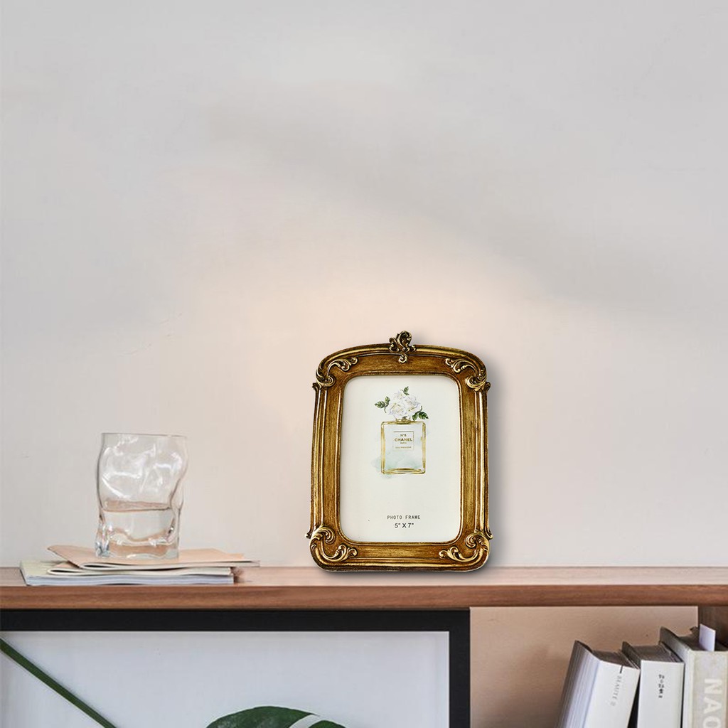 European Gold Picture Frame Wedding Gift Baroque Desktop Freestanding ...