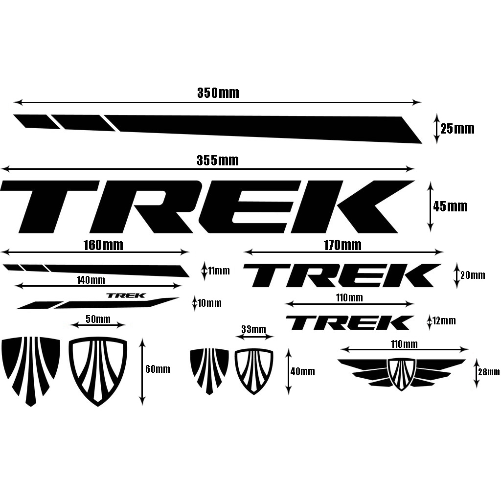 Trek bike deals frame stickers