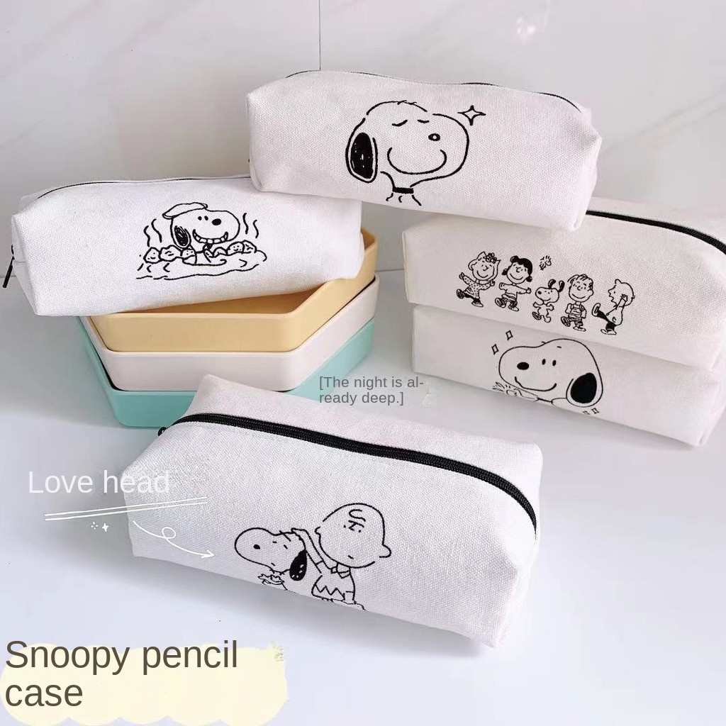 Estuche Escolar De Pana Con Flores - Neceser Aesthetic Para Lápices O Cosméticos, 20x7x4.5 Cm, Color Beige
