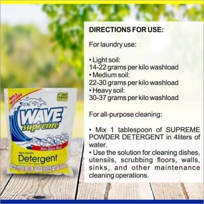 Powerclean Supreme Wave Powder Detergent- 1kilo | Shopee Philippines
