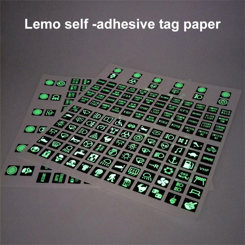 PVC Luminous Car Sticker Rocker Switch Label Circuit Panel Decal ...