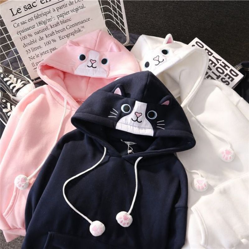 CUTE HOODIE LONGSLEEVE JACKET CAT EARS FOR WOMEN Shopee Philippines