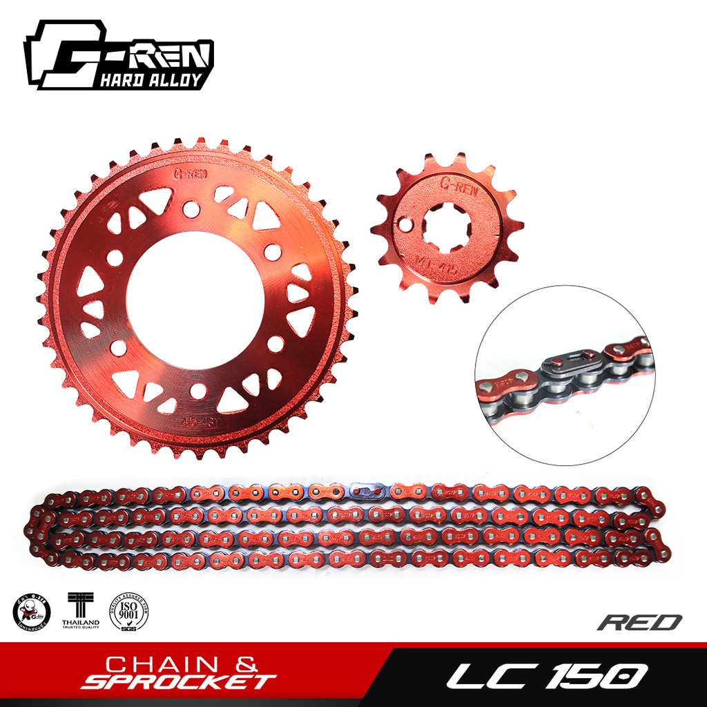 G-REN Thailand Chain And Sprocket For Sniper 150/Sniper Mxi/Lc150 (428H ...