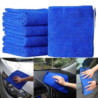 5PCS 25x25cm Microfiber Car Towel Professional Car Wash Drying Towel Blue