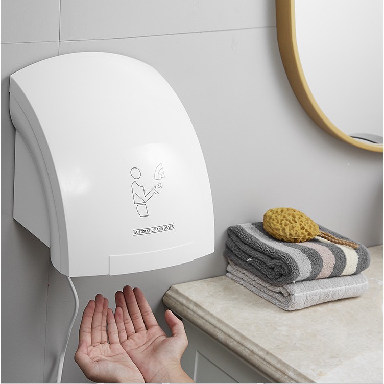 Commercial Hand Dryer - 95m/s High Speed, Super Quiet, Brushed Silver, 10-Second Drying