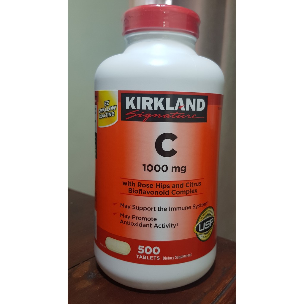 Kirkland Signature Vitamin C 1000mg with Rose Hips and Citrus