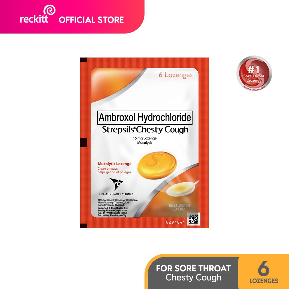 Strepsils Chesty Cough Medicine Lozenges Pack of 6s for Cough Shopee