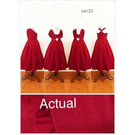 Infinity Dress with Tube Red Shopee Philippines