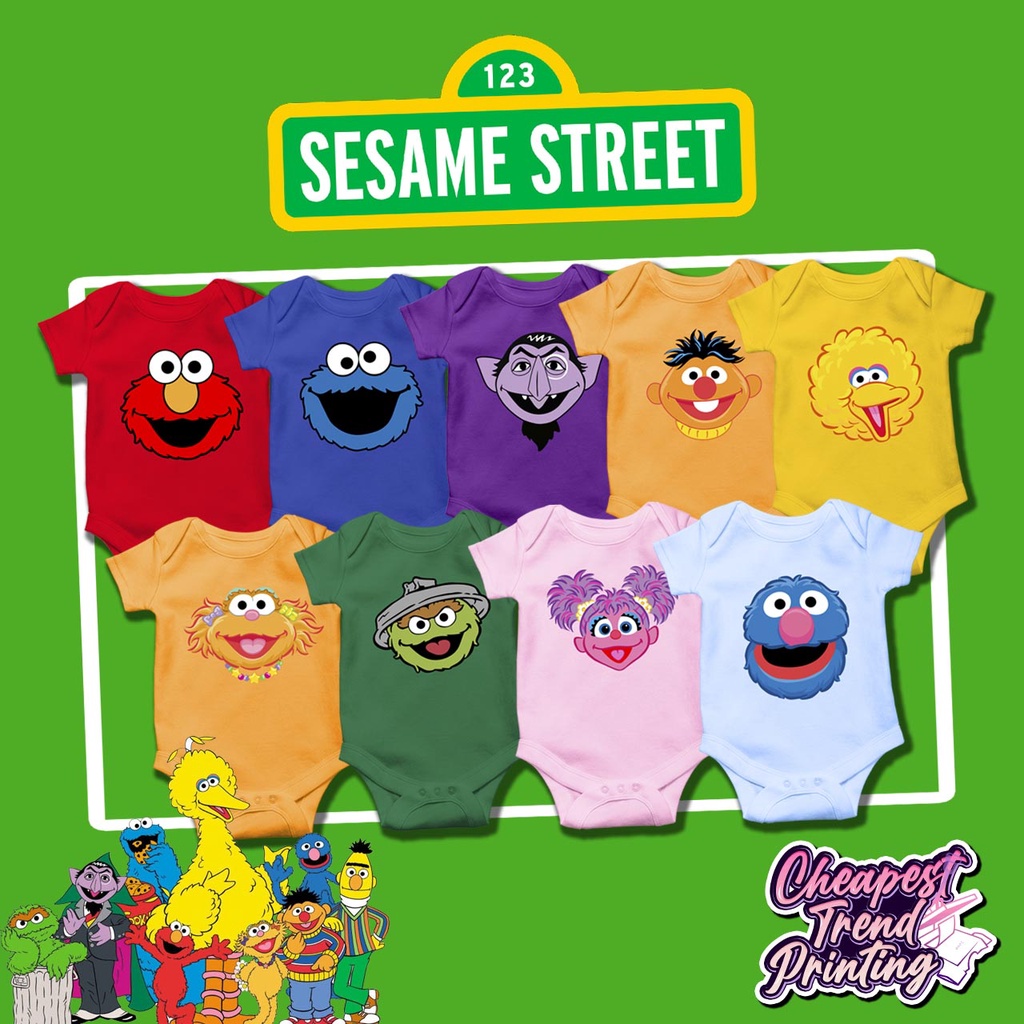 Sesame Street Custom Baby Onesie | Shopee Philippines