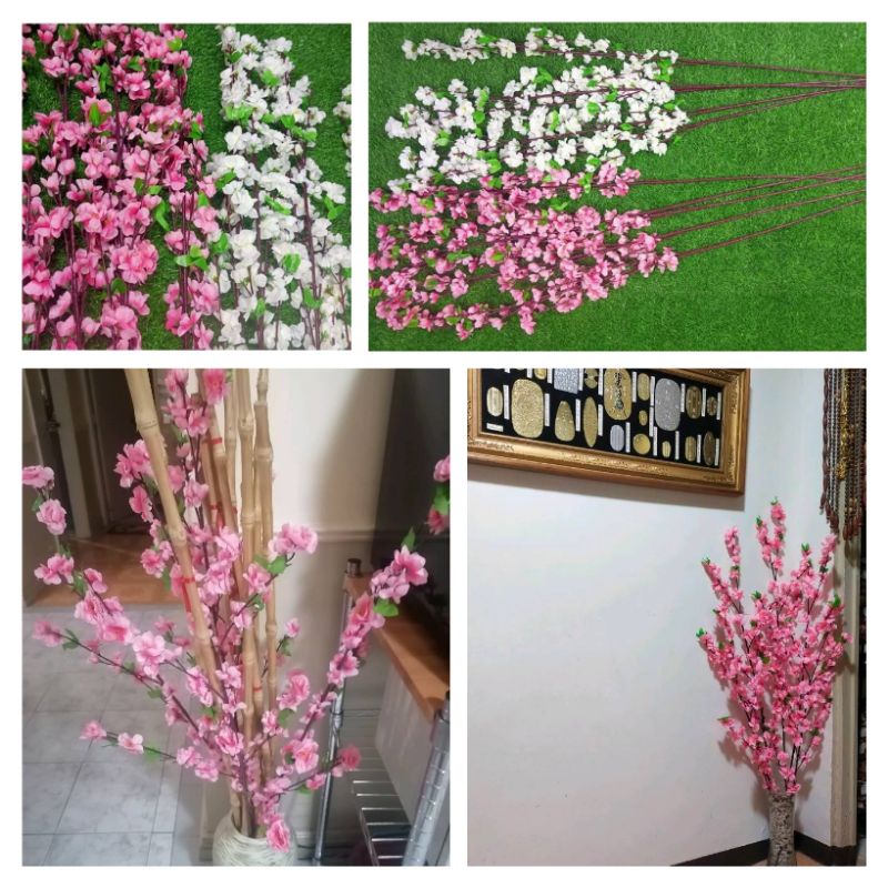 CHERRY BLOSSOM artificial sakura flowers 52inches height 5pcs Shopee