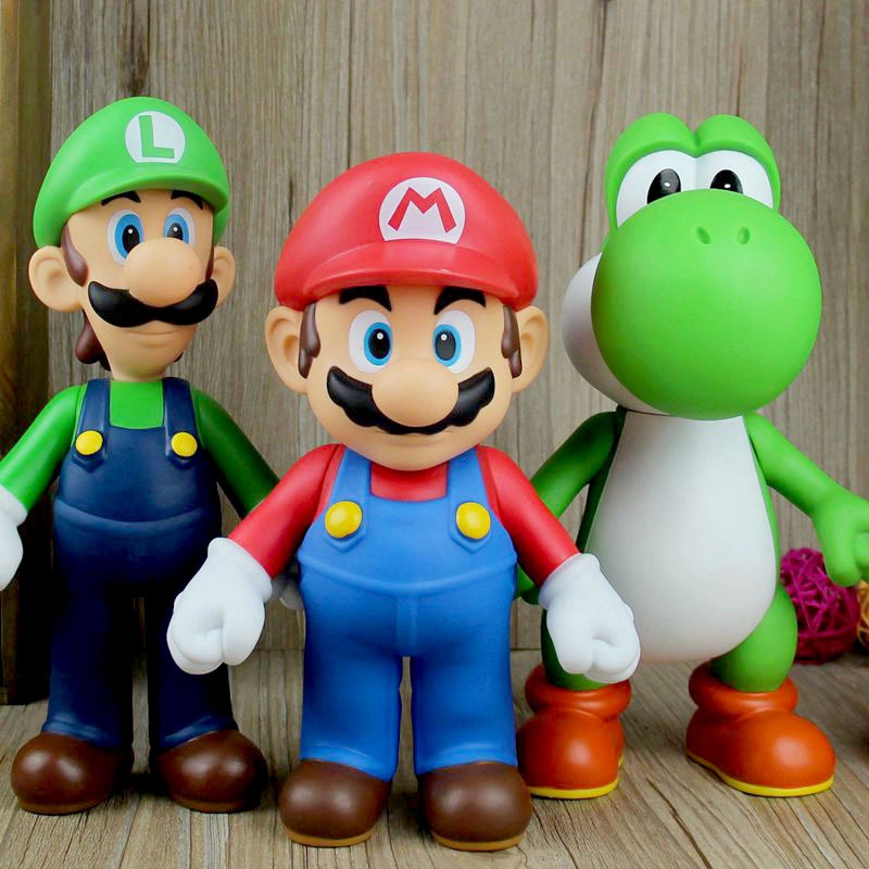 12cm Lovely Cartoon Super Mario Brothers PVC Action Figures Toy Table ...