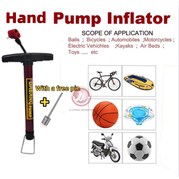 meetyou Hand Air Pump Ball Tire Inflator with a pin EM792+Pin Shopee