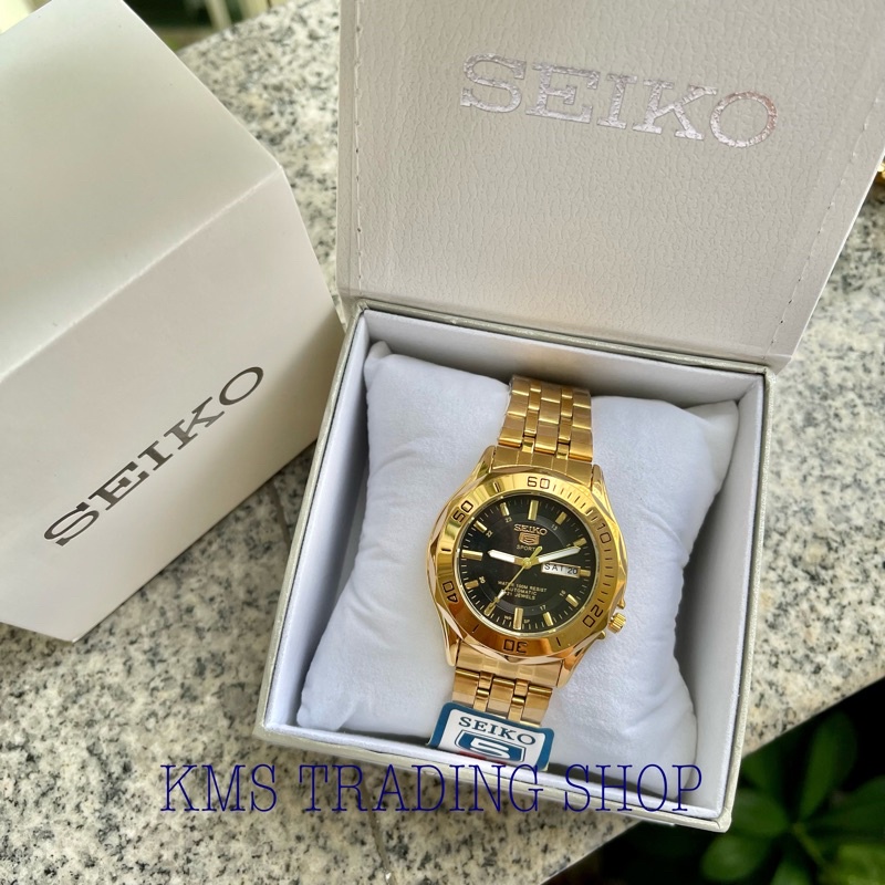 NEW Seiko 5 Automatic Hand Japan Movement Watch Couple with Day & Date  (FREE SEIKO BOX) | Shopee Philippines