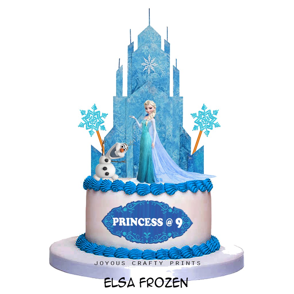 FROZEN ELSA CAKE TOPPER PERSONALIZE NAME/AGE ONLY Shopee Philippines