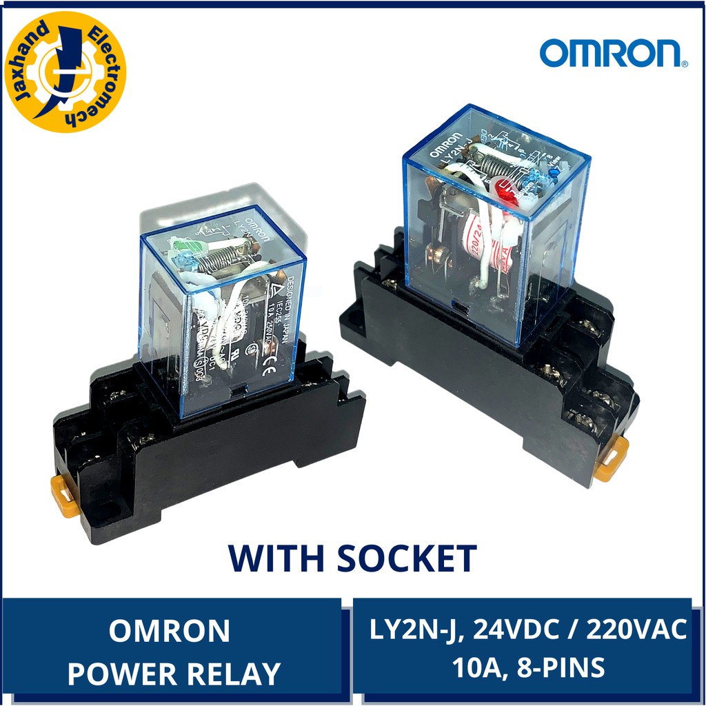 Power Relay LY2N-J, 10A, 24VDC/220VAC, with Socket | Shopee Philippines