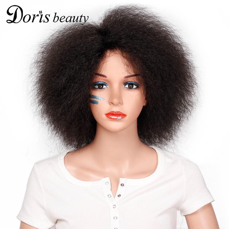 Yaki Straight Short Afro Wig Synthetic Wigs For Black Women African