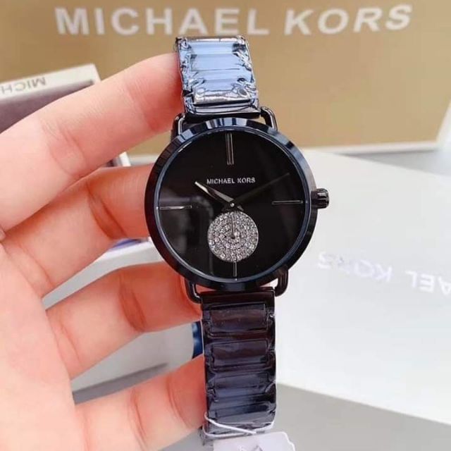 Michael kors portia clearance watch black