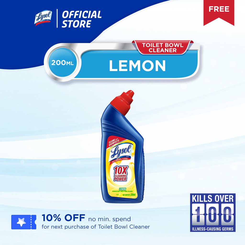 Sample Lysol Toilet Bowl Cleaner Lemon 200ml Shopee Philippines 9540