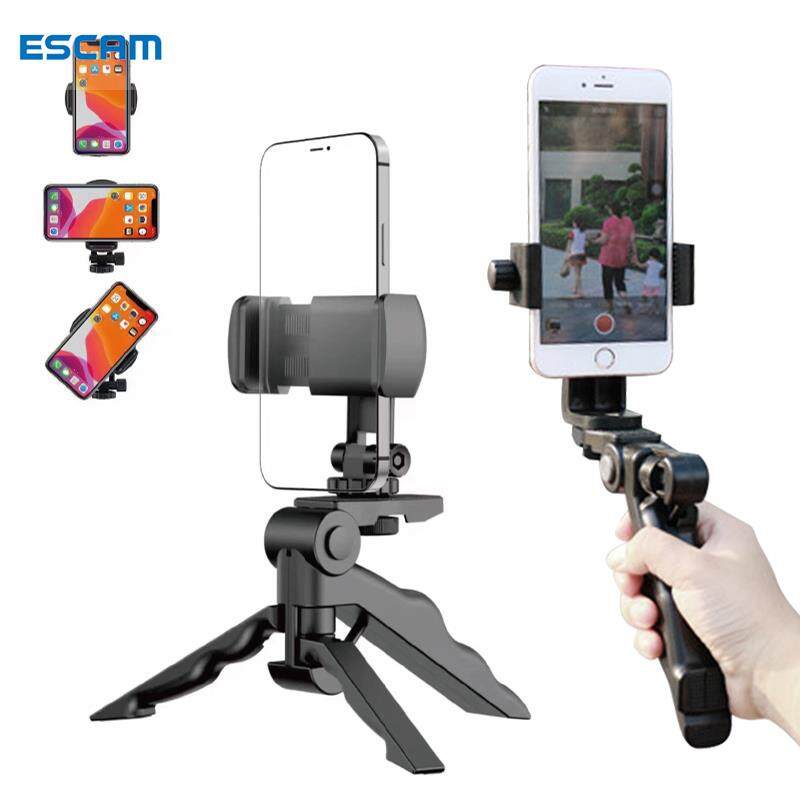 ＞ESCAM Tripod Holder Stand for Cellphone Vlogging Handheld Desktop Mobile Phone Holder Portable