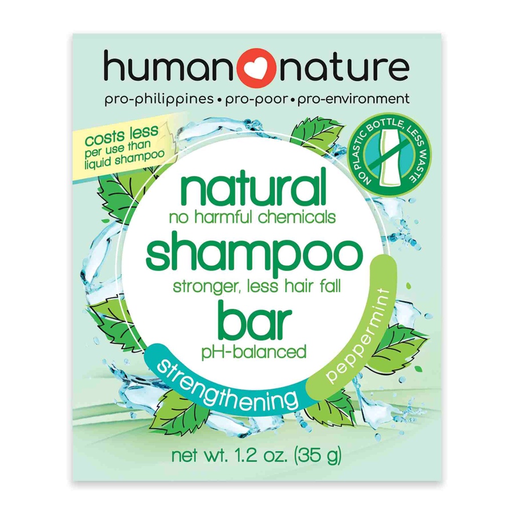 Human Nature Natural Strengthening Shampoo bar Peppermint | Shopee ...