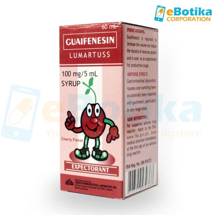 Guaifenesin Syrup 100mg/5mg 60ml (ANYBRAND) Shopee Philippines