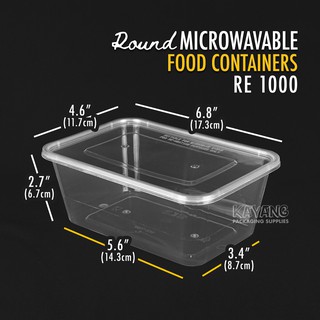 1000ml Rectangular Microwavable Container – Packaging Lab Philippines