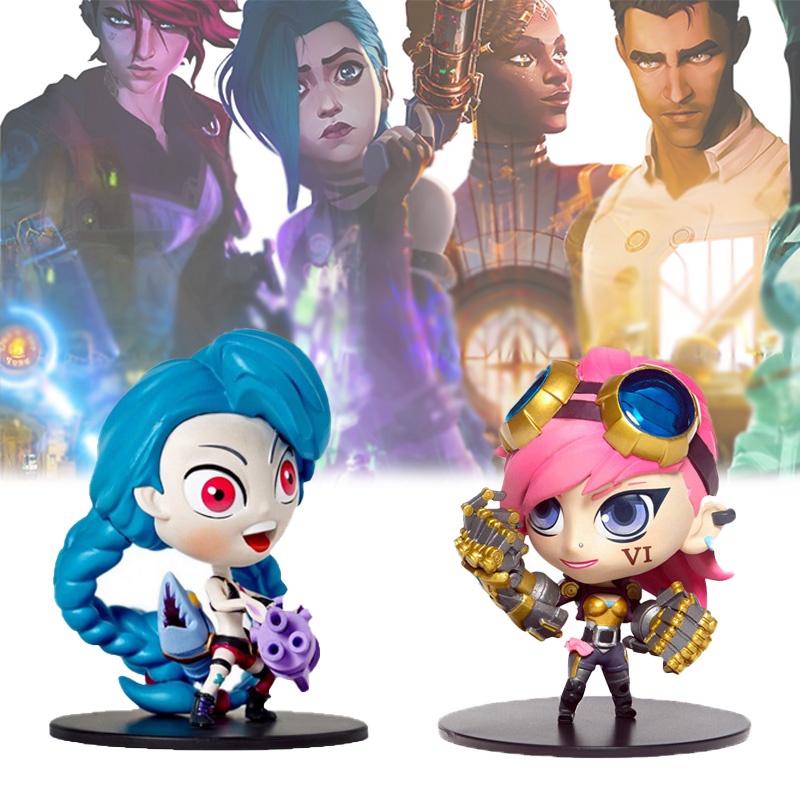 League of Legends Figure Game Peripheral Model Doll Q Version Jinx Vi