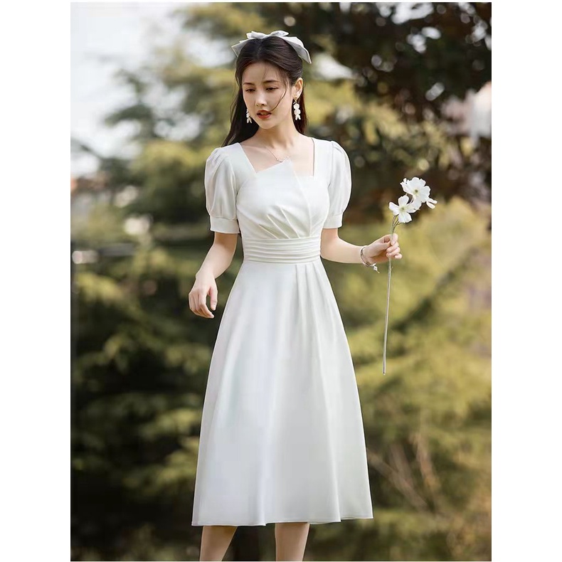 Palace Style White Dress Women Wedding High-End Design | Shopee Philippines