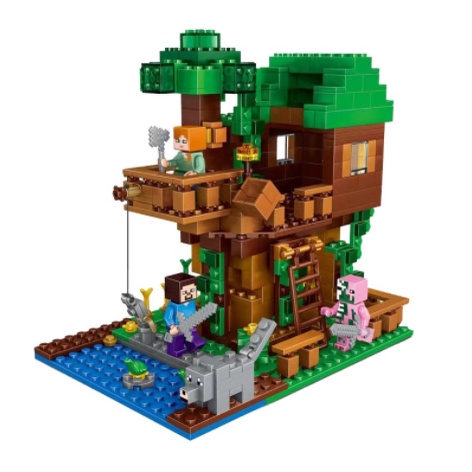 LEGO Minecraft Puzzle Mini Tree Dollhouse Compatible Toys.... | Shopee ...