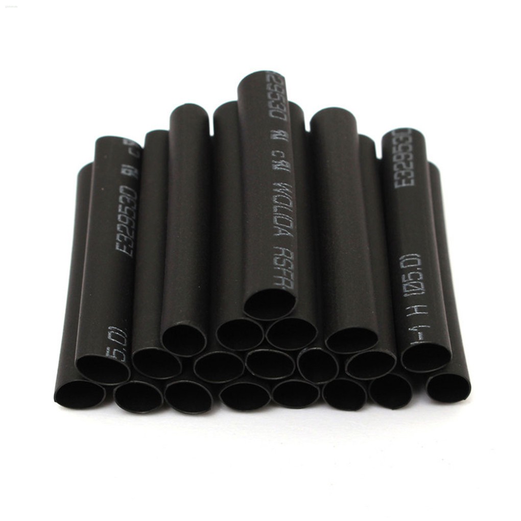 127 Pcs Black Heat Shrink Tube Assortment Wrap Electrical Insulation Cable Tubing Tube Sleeving