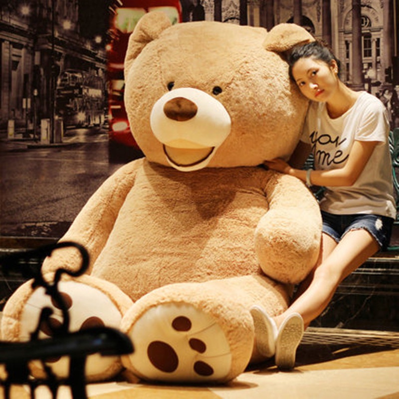 Huge 260cm America Giant Teddy Bear Plush Toys Soft Teddy Bear Skin Plush Doll Popular Birthday 2464