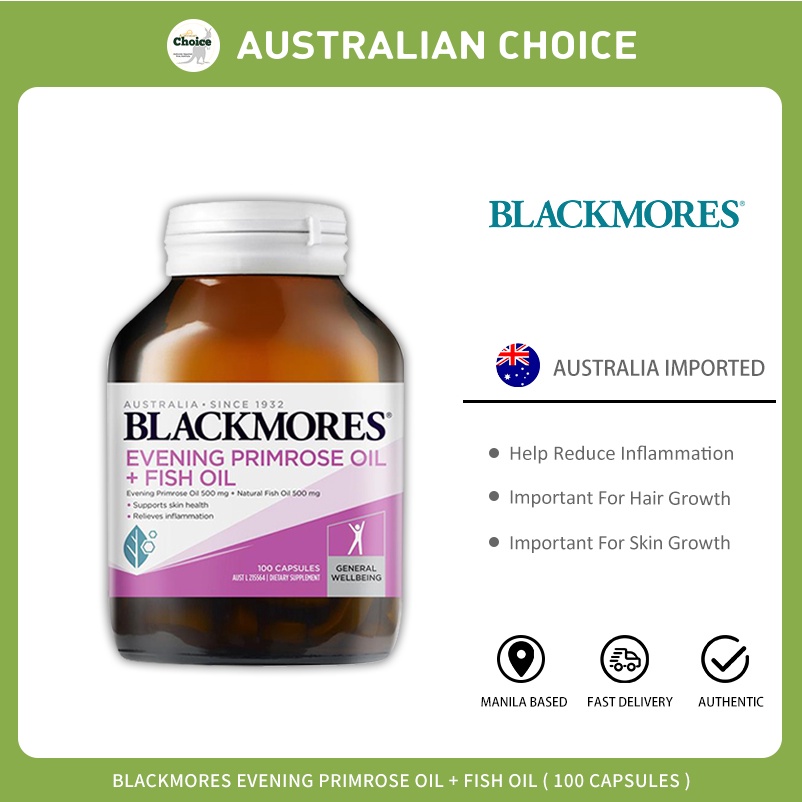 Blackmores Evening Primrose Oil+Fish Oil 1000mg 100 Capsules Shopee Philippines