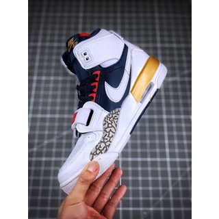 Air Jordan Legacy 312 White, Blue and Gold Men's Basketball Shoes Item ...