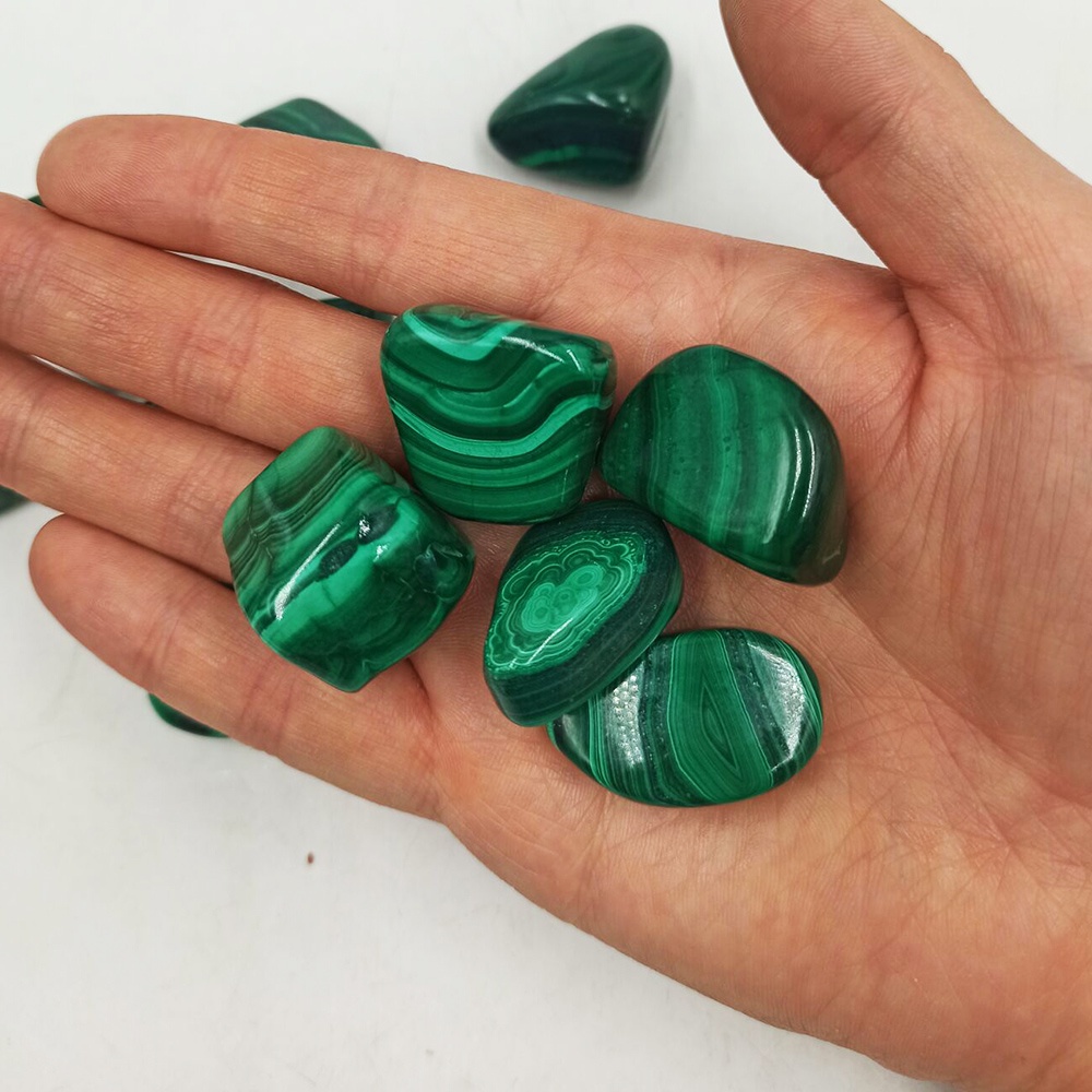 100gram/pack highquality Natural Malachite Polished Crystal Healing