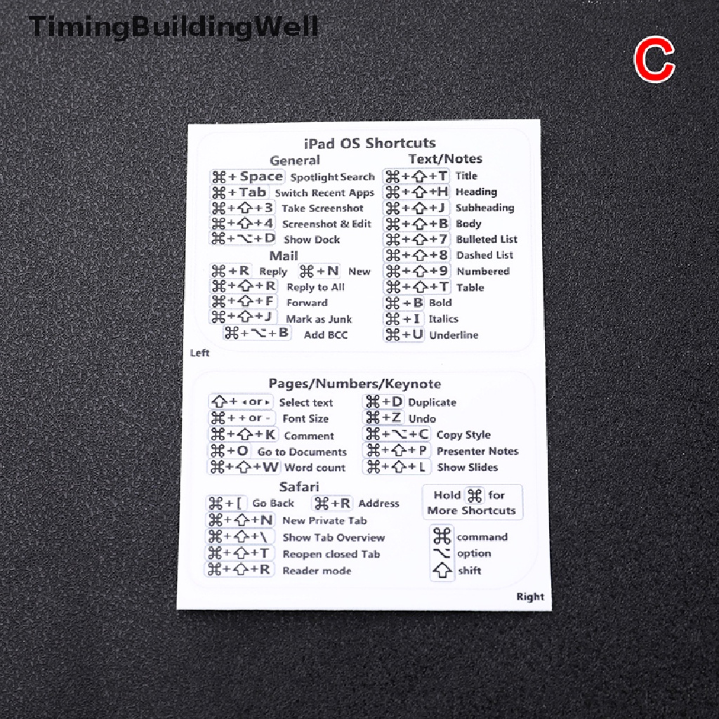 Twph Windows PC Reference Keyboard Computer Shortcut Sticker Quick ...