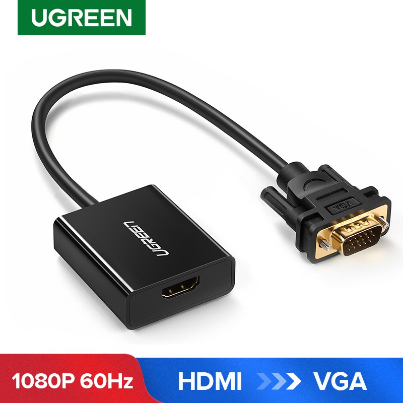 Opdatering for ikke at nævne Stejl UGREEN HDMI To VGA Adapter Active HDMI Female To VGA Male Converter 1080P  With 3.5mm Audio Jack | Shopee Philippines