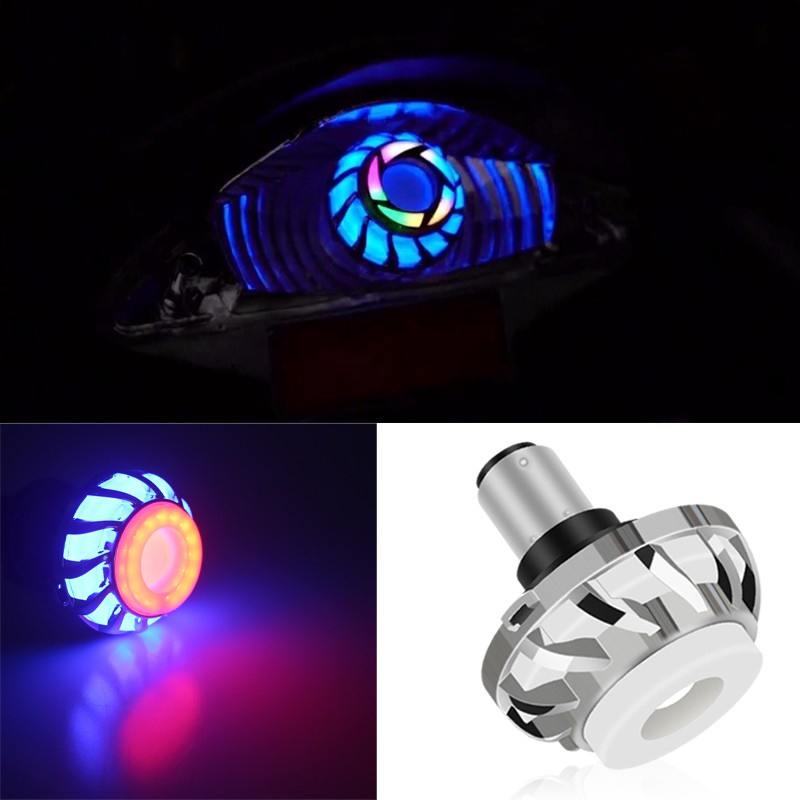 motor light ღMotorcycle LED brake motor light Angel Eye light BAY15D ...