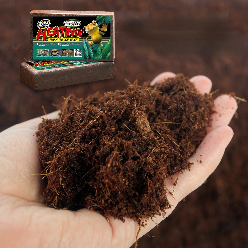 Reptile Coir Brick Soil Natural Coconut Fiber Substrate Lizard