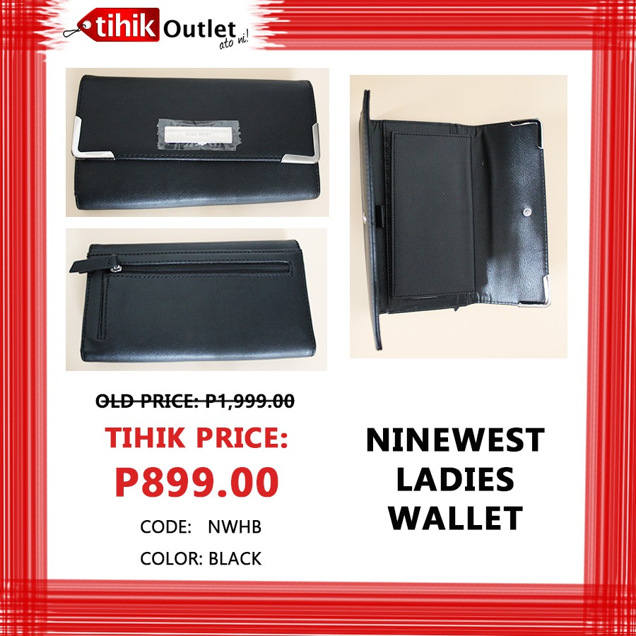 Nine west wallet online black