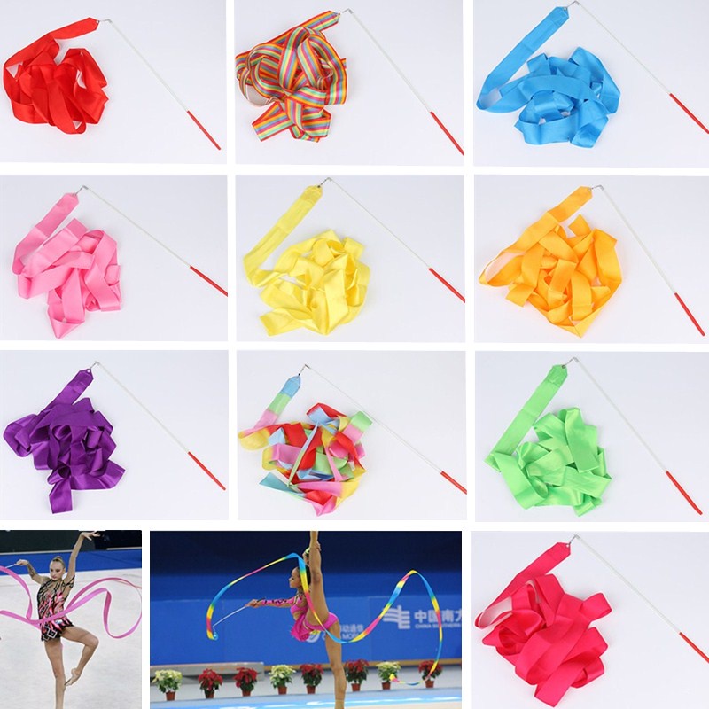2M Colorful Dance Ribbon Gym Rhythmic Gymnastics Ballet Streamer ...